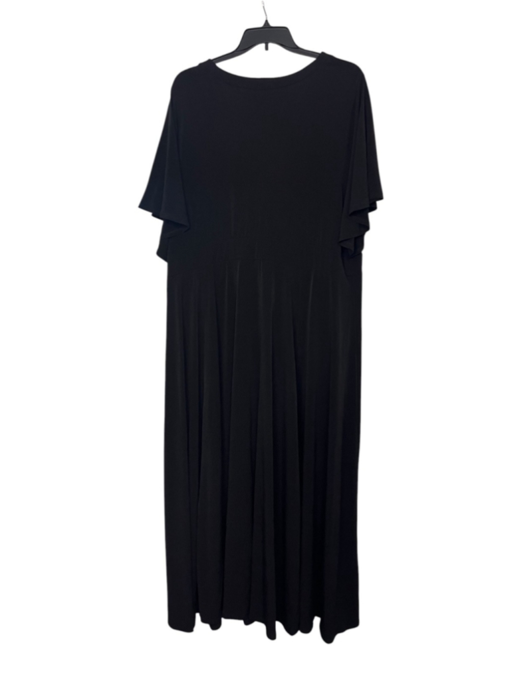 Torrid Black Vneck Flutter Sleeve Maxi Dress Size 5X - Picture 4 of 6